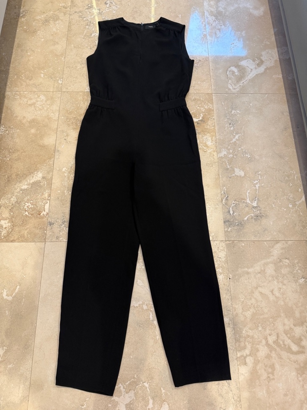 Theory Black Sleeveless Jumpsuit